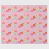Papier Cadeau Papier d'emballage Macaron Français Thème Rose (Plat)