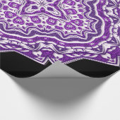 Papier Cadeau papier d'emballage mandala violet (Coin)