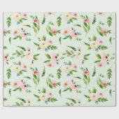 Papier Cadeau Papier d'emballage mariage floral à l'aquarelle de (Plat)