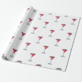 Papier Cadeau papier d'emballage martini (Déroulé)