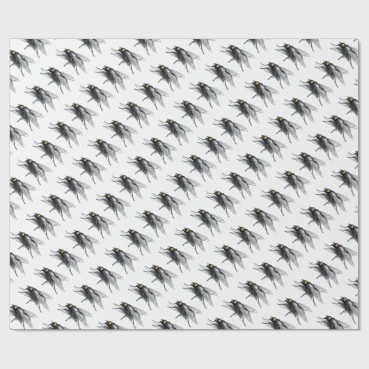 Papier Cadeau Papier d'emballage mat blanc Fly Buddy (Plat)