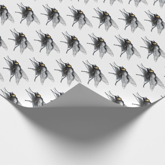 Papier Cadeau Papier d'emballage mat blanc Fly Buddy (Coin)