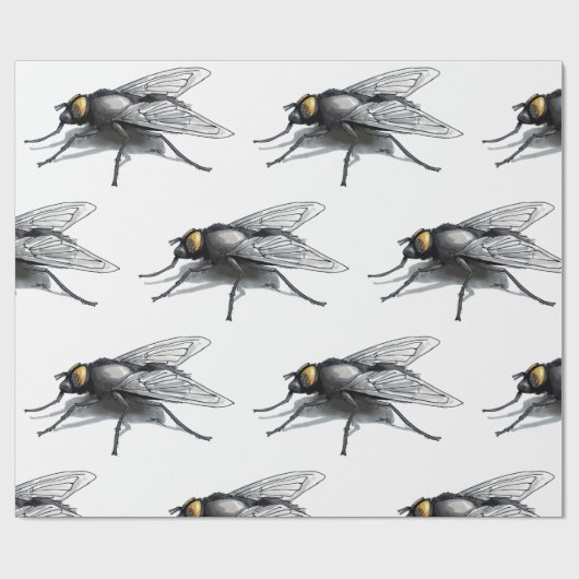 Papier Cadeau Papier d'emballage mat blanc Fly Buddy (Plat)