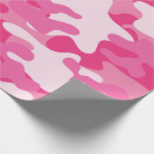Papier Cadeau Papier d'emballage mat de camouflage rose (Coin)