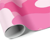 Papier Cadeau Papier d'emballage mat de camouflage rose (Coin rond)