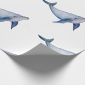 Papier Cadeau Papier d'emballage mignon à thème marin de baleine (Coin)