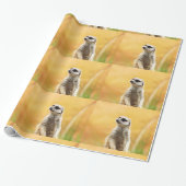 Papier Cadeau Papier d'emballage mignon de Meerkat (Déroulé)
