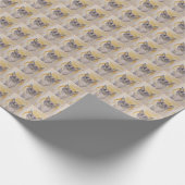 Papier Cadeau Papier d'emballage mignon pour chat aux teintes vi (Coin)