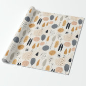 Papier Cadeau Papier d'emballage minimaliste de style Boho (Déroulé)