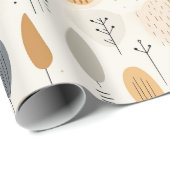 Papier Cadeau Papier d'emballage minimaliste de style Boho (Coin rond)