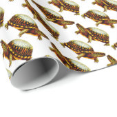 Papier Cadeau Papier d'emballage minuscule minuscule de tortue (Coin rond)