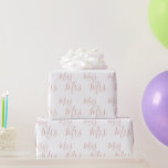 Papier Cadeau Papier d'emballage - Mlle à Mme Rose Gold<br><div class="desc">Papier d'emballage amusant avec Mlle au texte de Mme,  utiliser comme papier d'emballage,  coureur de table,  décorations murales etc. Changer le texte et/ou les couleurs arrière - plans pour répondre à vos besoins.</div>