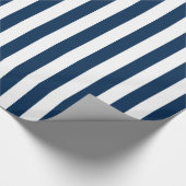 Papier Cadeau Papier d'emballage motif à rayures bleu et blanc m (Coin)