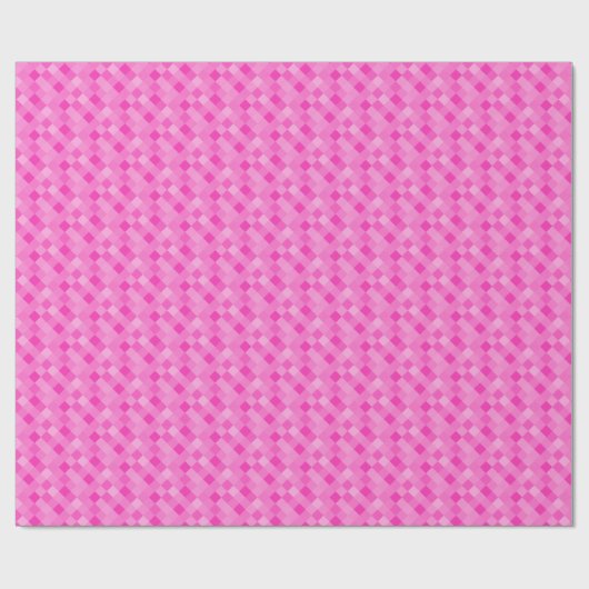 Papier Cadeau Papier d'emballage motif carré en pixels rose néon (Plat)