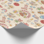 Papier Cadeau Papier d'emballage motif de caractère rétro (Coin)