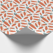 Papier Cadeau Papier d'emballage motif de carottes mignonnes (Coin)