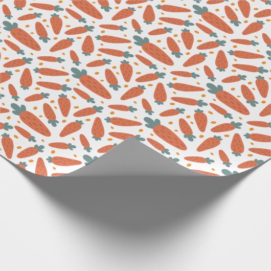 Papier Cadeau Papier d'emballage motif de carottes mignonnes (Coin)