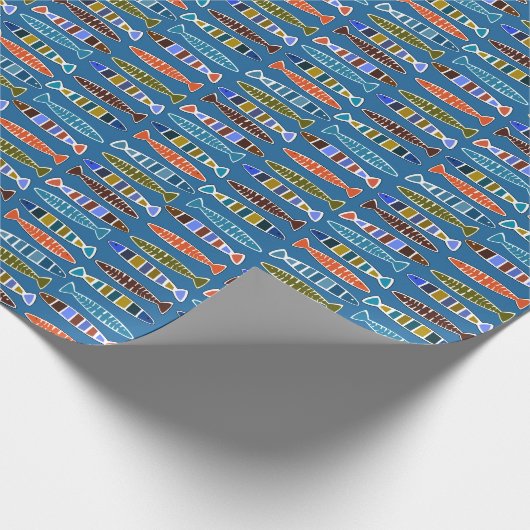 Papier Cadeau Papier d'emballage Motif de poisson (Coin)