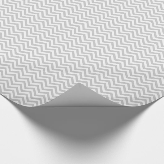 Papier Cadeau Papier d'emballage motif en chevron gris | Personn (Coin)