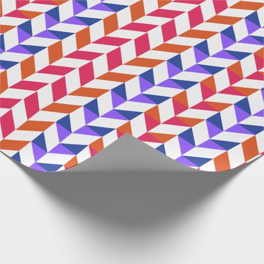 Papier Cadeau Papier d'emballage motif géométrique coloré (Coin)