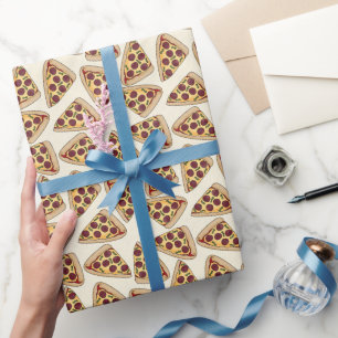 Papier Cadeau Papier d'emballage motif Pizza amusant