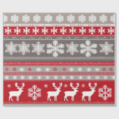 Papier Cadeau papier d'emballage motif pour chandail de noël (Plat)