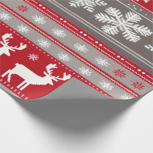 Papier Cadeau papier d'emballage motif pour chandail de noël (Coin)