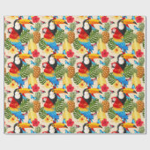 Papier Cadeau Papier d'emballage motif tropical (Plat)