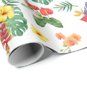 Papier Cadeau Papier d'emballage motif tropical (Coin rond)