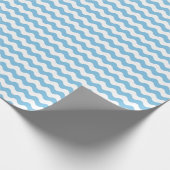 Papier Cadeau Papier d'emballage moyen bleu-clair et de blanc de (Coin)