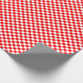 Papier Cadeau Papier d'emballage moyen rouge et de blanc de (Coin)