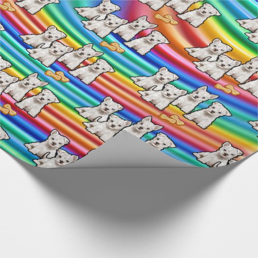 Papier Cadeau Papier d'emballage multi-pups arc-en-ciel giftwrap (Coin)