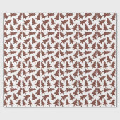 Papier Cadeau Papier d'emballage neutre moderne d'arbre de Noël (Plat)