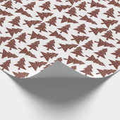 Papier Cadeau Papier d'emballage neutre moderne d'arbre de Noël (Coin)