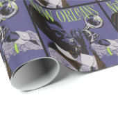 Papier Cadeau Papier d'emballage New Orleans Music (Coin rond)