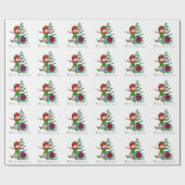 Papier Cadeau Papier d'emballage Noël Elf Holiday (Plat)