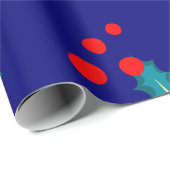 Papier Cadeau Papier d'emballage Noël et Holly (Coin rond)