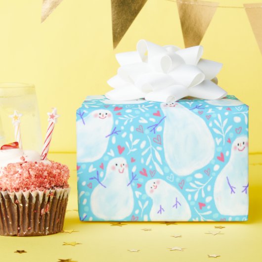 Papier Cadeau Papier d'emballage Noël Snowman (Fête d'anniversaire)