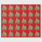 Papier Cadeau Papier d'emballage Noël Turtle Holiday (Plat)