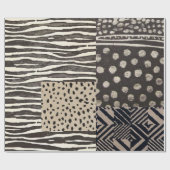 Papier Cadeau papier d'emballage noir et beige (Plat)