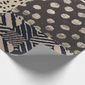 Papier Cadeau papier d'emballage noir et beige (Coin)