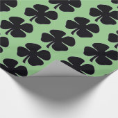 Papier Cadeau Papier d'emballage noir vert brillant (Coin)