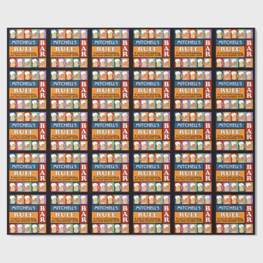 Papier Cadeau Papier d'emballage NOMMÉ FAIT SUR COMMANDE d'art (Plat)
