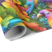 Papier Cadeau Papier d'emballage - Oiseaux de fierté 1 (Coin rond)