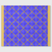 Papier Cadeau Papier d'emballage or et bleu (Plat)