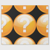 Papier Cadeau Papier d'emballage orange de point d'interrogation (Plat)