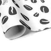 Papier Cadeau Papier d'emballage original de café des grains de (Coin rond)