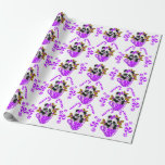 Papier Cadeau Papier d'emballage Panda Christmas Purple<br><div class="desc">Ce papier d'emballage Panda Christmas Purple est conçu par l'artiste Amanda DeShane.</div>