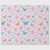 Papier Cadeau Papier d'emballage papillon (Plat)