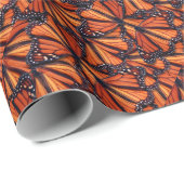 Papier Cadeau papier d'emballage papillon monarque (Coin rond)